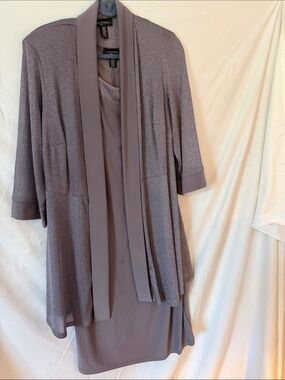 RM Richard’s  Two-Piece Sheath Dress with Shimmering Topper